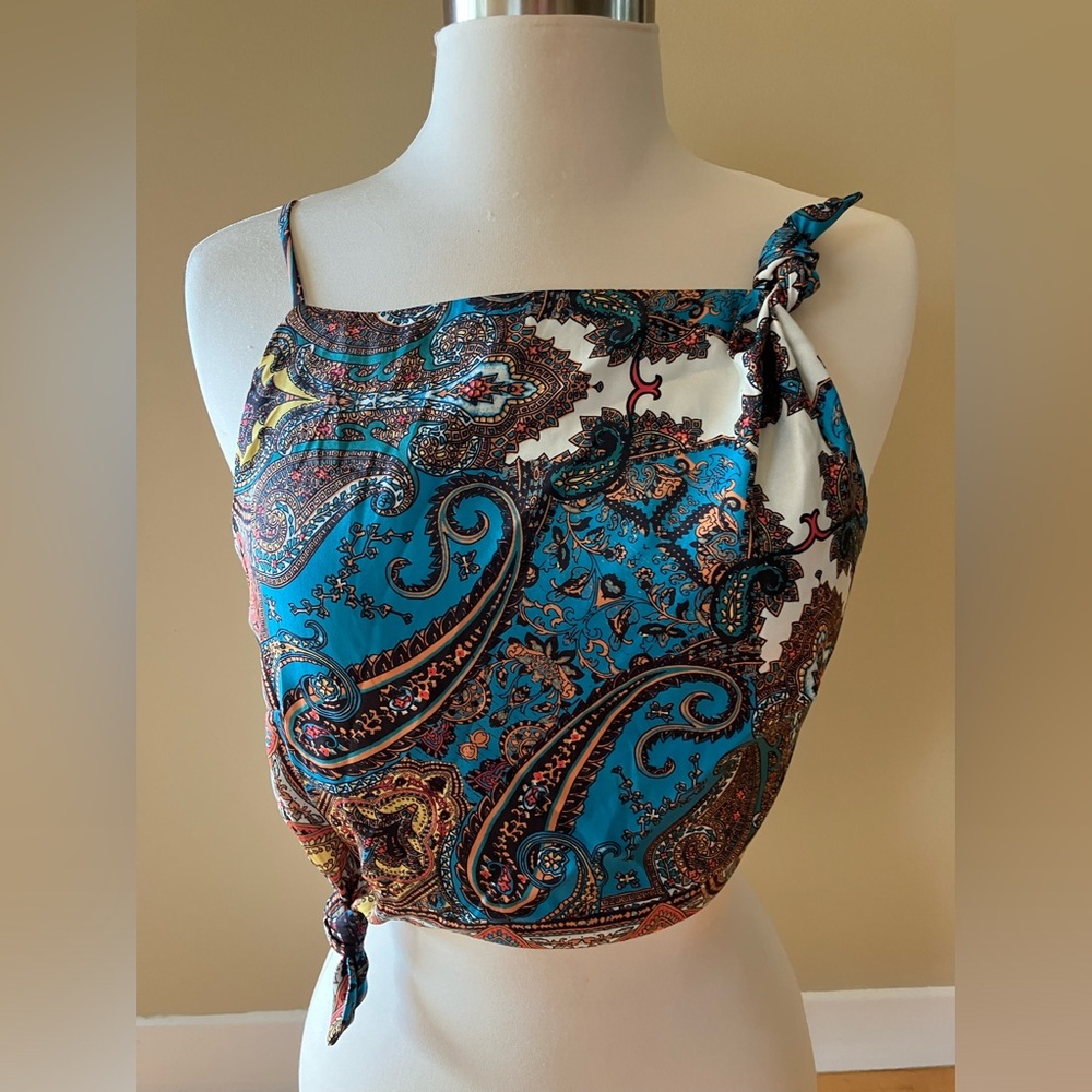 Free People paisley print crop top